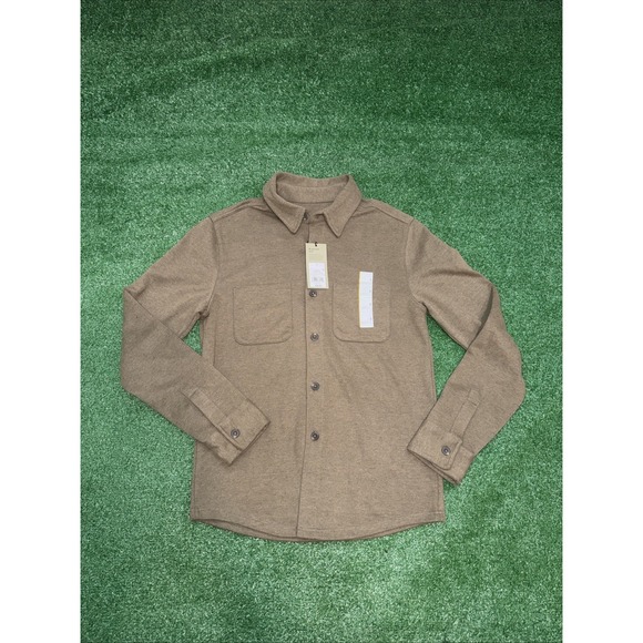 Goodfellow & Co Other - Goodfellow & Co Brown Knit Button-Up Shirt Pockets Collared Long Sleeve Men's Sm